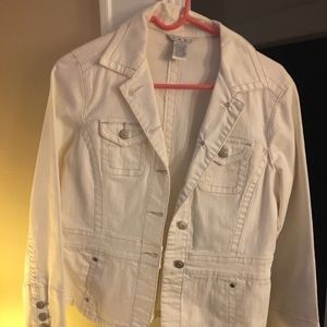 Cabi White Jean jacket